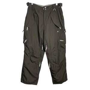 Planet Earth Mens Snowboard Pants Size S Brown Gray Waterproof Ski Winter Vented